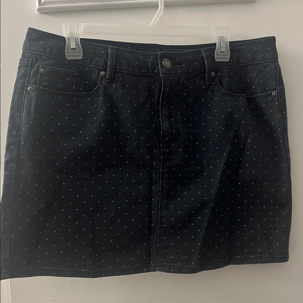 GAP Black Skirt with White Dots